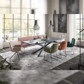 KAWOLA Esszimmerbank CHARME Cord rosa 206cm