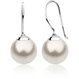 Nenalina Ohrhänger Hänger Basic Synthetische Perle 925 Silber weiß onesize