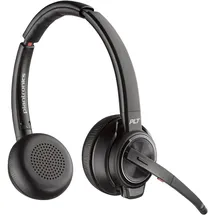 Poly Savi 8220 UC DECT USB-A-Headset, kabellos, On-Ear, Schwarz
