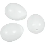 Rayher Plastik-Eier Weiß Kunststoff 6,0 cm