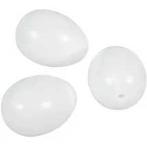 Rayher Plastik-Eier Weiß Kunststoff 6,0 cm