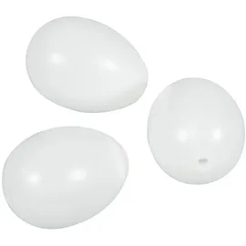 Rayher Plastik-Eier Weiß Kunststoff 6,0 cm