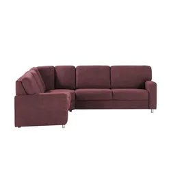 smart Ecksofa  Valencia ¦ rot ¦ Maße (cm): B: 266 H: 90 T: 236.0