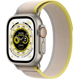 Apple Watch Ultra GPS+Cellular 49 mm Titaniumgehäuse, Trail Loop gelb/beige S/M