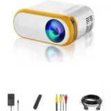Mini Projektionsgerät - Streaming auf dein Smartphone - Eingang 1080P Full HD - Projektionsgerät - Miniatur - HDMI - USB - Weiss - Handtragbar - ... - Weiß