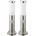 Sockelleuchte E27 Stehlampe Garten Außenleuchte IP44 Sensor Edelstahl silber opal 1x E27 Fassung DxH 7 6x45cm 2er Set