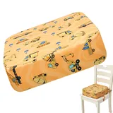 JIEBWCHA Kleinkind-Sitzerhöhung, Esszimmerstuhl, Kleinkind-Sitzerhöhung mit Gurten, waschbar, rutschfest, Cartoon-Kinder-Sitzerhöhung für Esszimmerstuhl, 36 x 32 x 9 cm