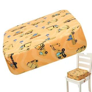 JIEBWCHA Kleinkind-Sitzerhöhung, Esszimmerstuhl, Kleinkind-Sitzerhöhung mit Gurten, waschbar, rutschfest, Cartoon-Kinder-Sitzerhöhung für Esszimmerstuhl, 36 x 32 x 9 cm
