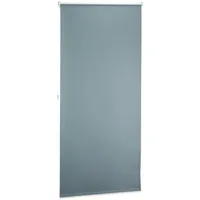 Relaxdays Verdunkelungsrollo, Hitzeschutz, Thermo Rollo Klemmfix, blickdichtes Seitenzugrollo 90x210, Stoff 86 cm, grau
