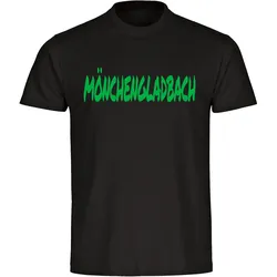 multifanshop Herren T-Shirt - Mönchengladbach - Textmarker - Druck grün - Männer