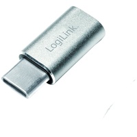Logilink AU0041 - micro-USB Buchse zu USB-C Stecker Adapter, silber