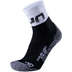 UYN Cycling Light Fahrradsocken mit Cool-Air-Flow Technologie aus Natex Damen black/white 37-38
