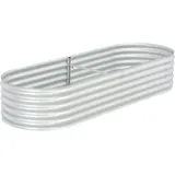 vidaXL Garten-Hochbeet verzinkter Stahl 240 x 80 x 44 cm Silber