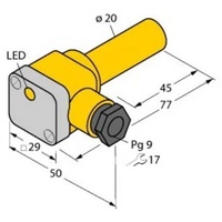 Turck Sensor nicht bündig PNP, Schließer NI10-K20SK-AP6X
