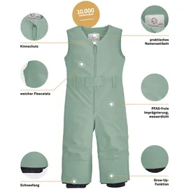 KILLTEC first instinct by killtec Kinder Latzhose mit Schneefang/Skihose FISW 34 MNS SKI PNTS, blasses oliv, 122/8