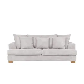 Soho Couch Webstoff 3-Sitzer Weiß