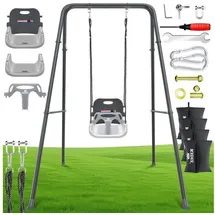 Kidiz 3-in-1  Babyschaukel mit Gestell anthrazit
