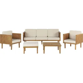 Beliani Lounge Set 5-tlg. Hellbraun