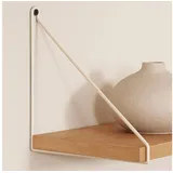 draadwerk draadwerk® Regalhalterungen | 2er Set Regalträger Draht | Für 20-25cm Wandregale Halterung | Hängeregal für Regalböden | Regalstütze aus Metall (Creme)