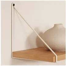 draadwerk draadwerk® Regalhalterungen | 2er Set Regalträger Draht | Für 20-25cm Wandregale Halterung | Hängeregal für Regalböden | Regalstütze aus Metall (Creme)