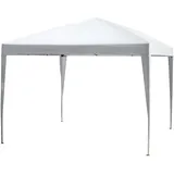 Outsunny Pavillon 2,95 x 2,95 m Pop-Up Faltpavillon UV-Schutz Weiß