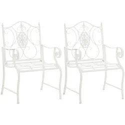 CLP 2er Set Gartenstühle Punjab weiß