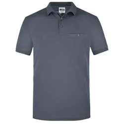 Herren Work Poloshirt mit Tasche JN846, carbon, Größe XXL - carbon - XXL