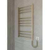 ELNA Badheizkörper Elektrisch Heizkörper Gold PVD Edelstahl  147W 101x53 cm mit Thermostat