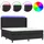 vidaXL Boxspringbett mit Matratze & LED Schwarz 180x200 cm Kunstleder