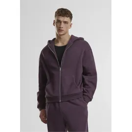 URBAN CLASSICS Fluffy Reißverschlusspullover Plum Purple L