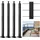 Vevor Kabelgeländerpfosten, 4er-Pack, 914x25,4x50,8 mm, vorgebohrte horizontale Löcher, Edelstahl SUS304, gebogene horizontale Halterung, für Handlauf, Balustrade, schwarz, 4JZLGZXHS914UUOI6001V0