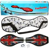 FunTomia® mit LED-Rollen - 2274 - Design England Flagge - Waveboard ORIGINAL - Rot/Weiß/Blau