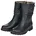 Winterstiefel REMONTE Gr 43 schwarz Leder unifarben Schuhe Winterstiefel Blockabsatz Winterboots mit Falten am slouchy Schaft schmale Form