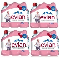 24 Flaschen a 0,75l Evian Sportcap Natural Mineral Water Stilles Mineralwasser