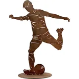Rostikal Fußball Deko Geburtstag Geschenk 40 cm - Gartendeko Figuren Rost Edelrost