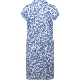 Cartoon Druckkleid Damen Blau/Weiß 34