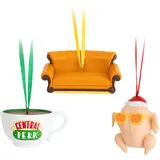 Grupo Erik Weihnachtsbaumschmuck Figuren Set Friends - Weihnachtsdeko Christbaumschmuck Weihnachtsbaum Schmuck - Tannenbaumschmuck 3 Stück - Offizielles Friends Merchandise