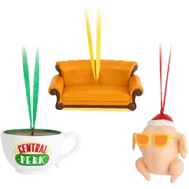 Grupo Erik Weihnachtsbaumschmuck Figuren Set Friends - Weihnachtsdeko Christbaumschmuck Weihnachtsbaum Schmuck - Tannenbaumschmuck 3 Stück - Offizielles Friends Merchandise