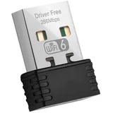 Rheross Wireless WiFi 6 Adapter AX286 802.11Ax Free Driver USB Netzwerkkarte für Win7/10/11 Computer Mini WiFi Receptor