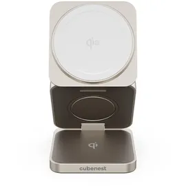 CubeNest Qi2 SQ312 Pro Titanium 3in1 mit MagSafe Halterung