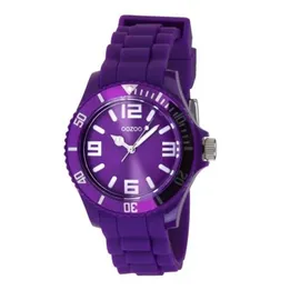 Oozoo Armbanduhr lila Silikon Vintage Series Damen-Herren Analog-Quarzuhr UOC4290A - Lila