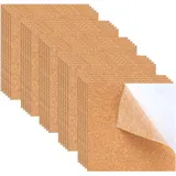 25 Stück Korkplatte Selbstklebend, 1mm Dick Korkmatte, Quadratische Korkboden, K
