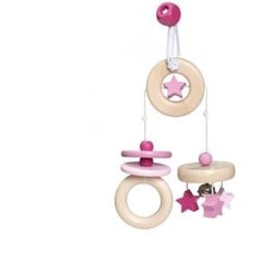 Selecta 64009 - bellybutton, Sternchen Spaß, Minitrapez, Spiel-Anhänger, Holz, rosa, 15,5 cm