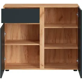 Home Affaire Morongo 100,4 x 86 x 39,6 cm Eiche kraft Gold / Anthrazit kosmos