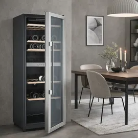 Hanseatic Weinkühlschrank "HWC77FCIA", Energieeffizienz: F (A-G), schwarz, B:48cm H:128,5cm T:57,5cm, Weinkühlschränke, inkl. 3 Jahre Herstellergarantie