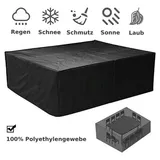 Melko - Abdeckplane Gartenmöbel 180x120x95 cm Abdeckung Gartenlounge Wetterschutz Schwarz