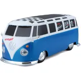MAISTO Tech R/C VW Bus Samba: Ferngesteuertes Auto im Maßstab 1:24, 2,4 GHz, mit Pistolengriff-Steuerung, ab 5 Jahren, 20 cm, blau-weiß (581529)