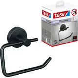 Moon Toilettenpapierhalter In Gebürstetem Grafit - Selbstklebender Rollenhalter Ohne Deckel, Aus Pvd-beschichtetem Metall - Ohne Bohren, Inkl. Klebelösung - 99 Mm X 140 Mm X 53 Mm - Tesa