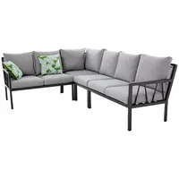 AMATIO ZAMORA Lounge-Set L-Form grau