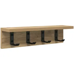 vidaXL Wandmontierter Kleiderständer mit Regal Wandmontiert Eiche handwerklich